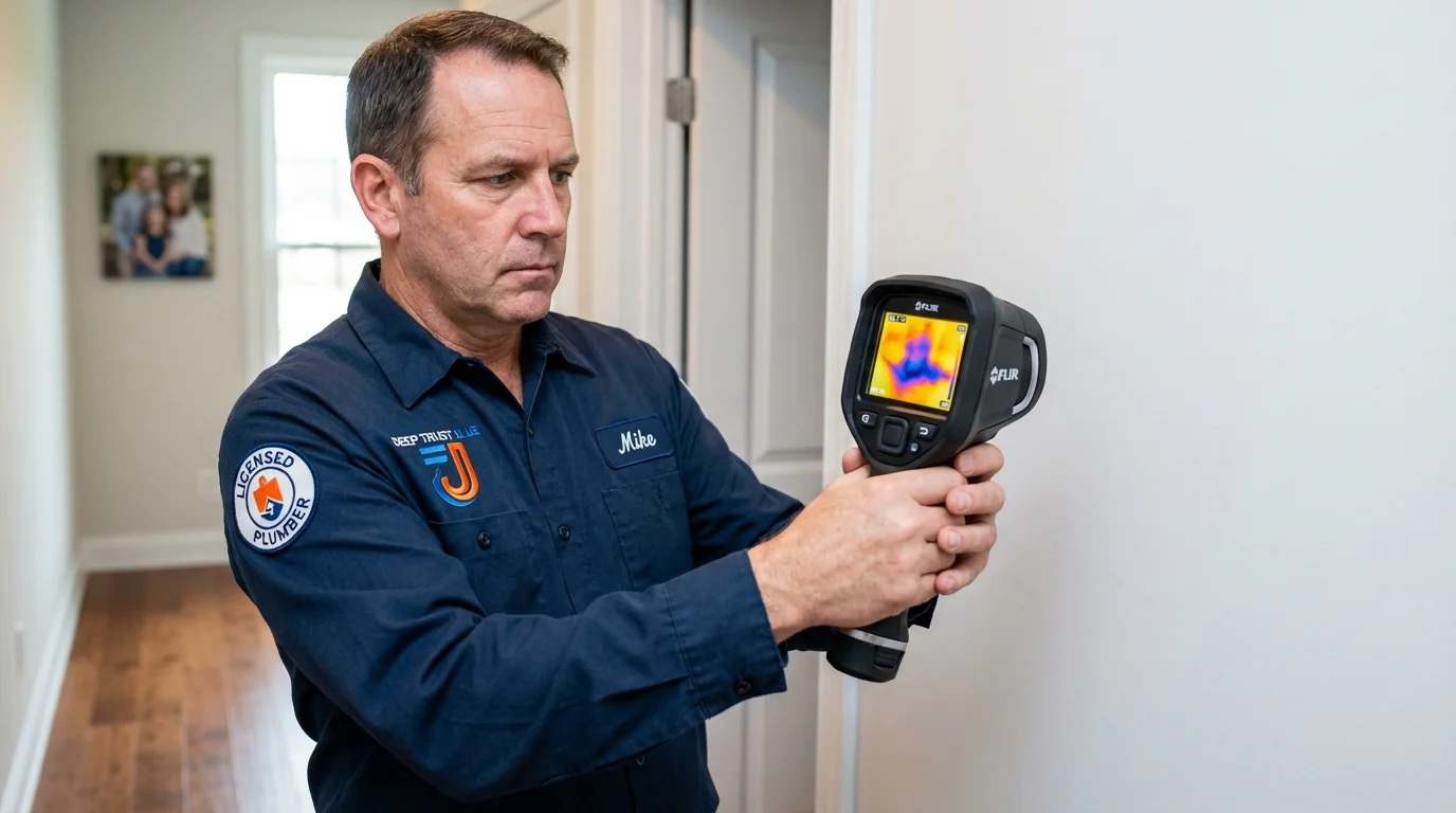 Thermal imaging leak detection by Johns Plumbing LLC in Brookshire